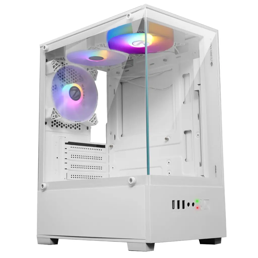 ZEBRONICS ZEB-ROBUST Mid Tower Cabinet  (White).webp